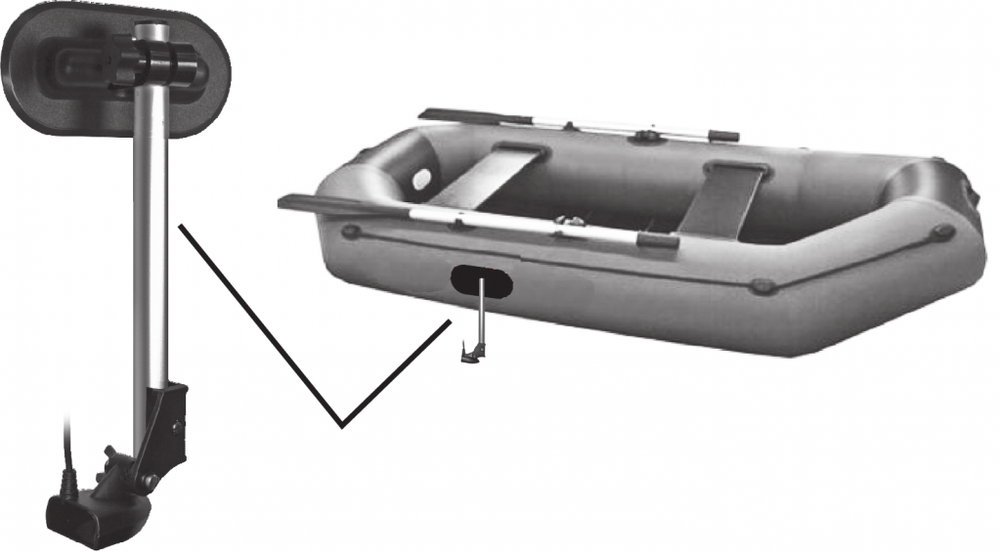 Крепление для датчика на ПВХ лодку TransMount KRL-300