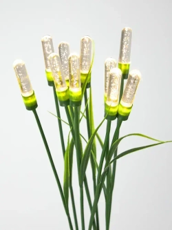 Фонарики на солнечных батареях садовые. Садовые светильники на солнечных батареях, камыши 2 штуки