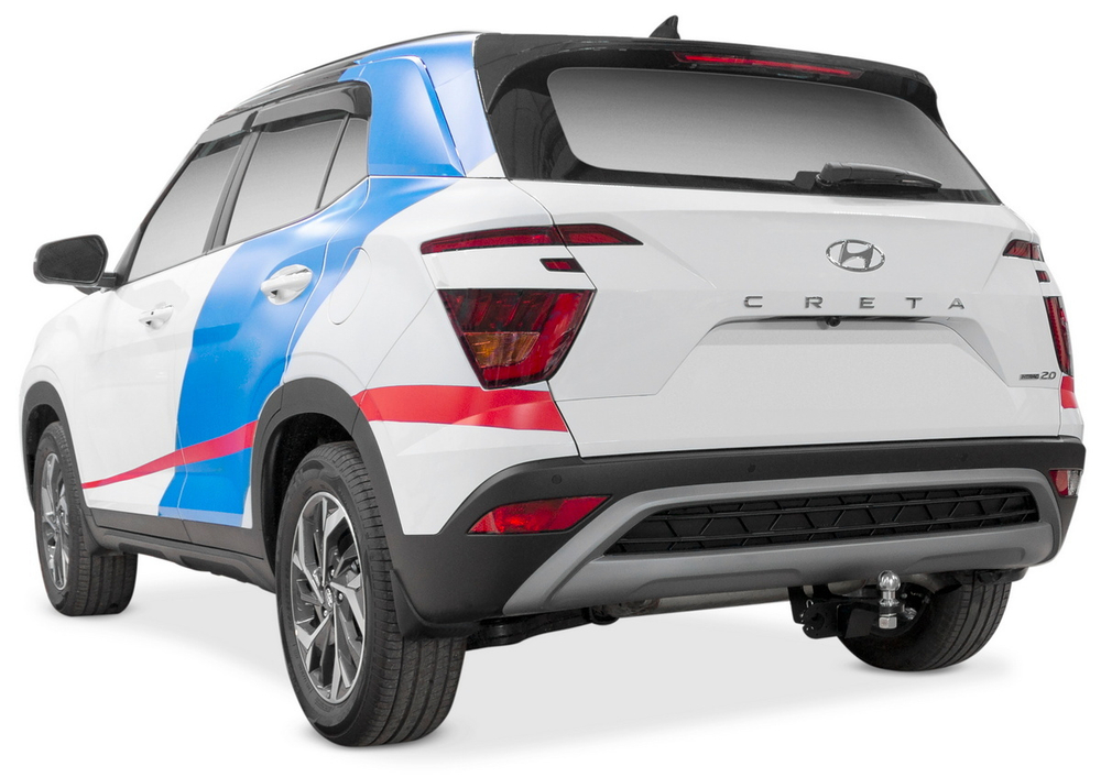 Фаркоп с элект. Smart, под квадрат для Hyundai Creta I, II 2016-2021 2021-н.в., шар E, 1300/75 кг, F.2312.003, Berg (паспорт, сертификат)