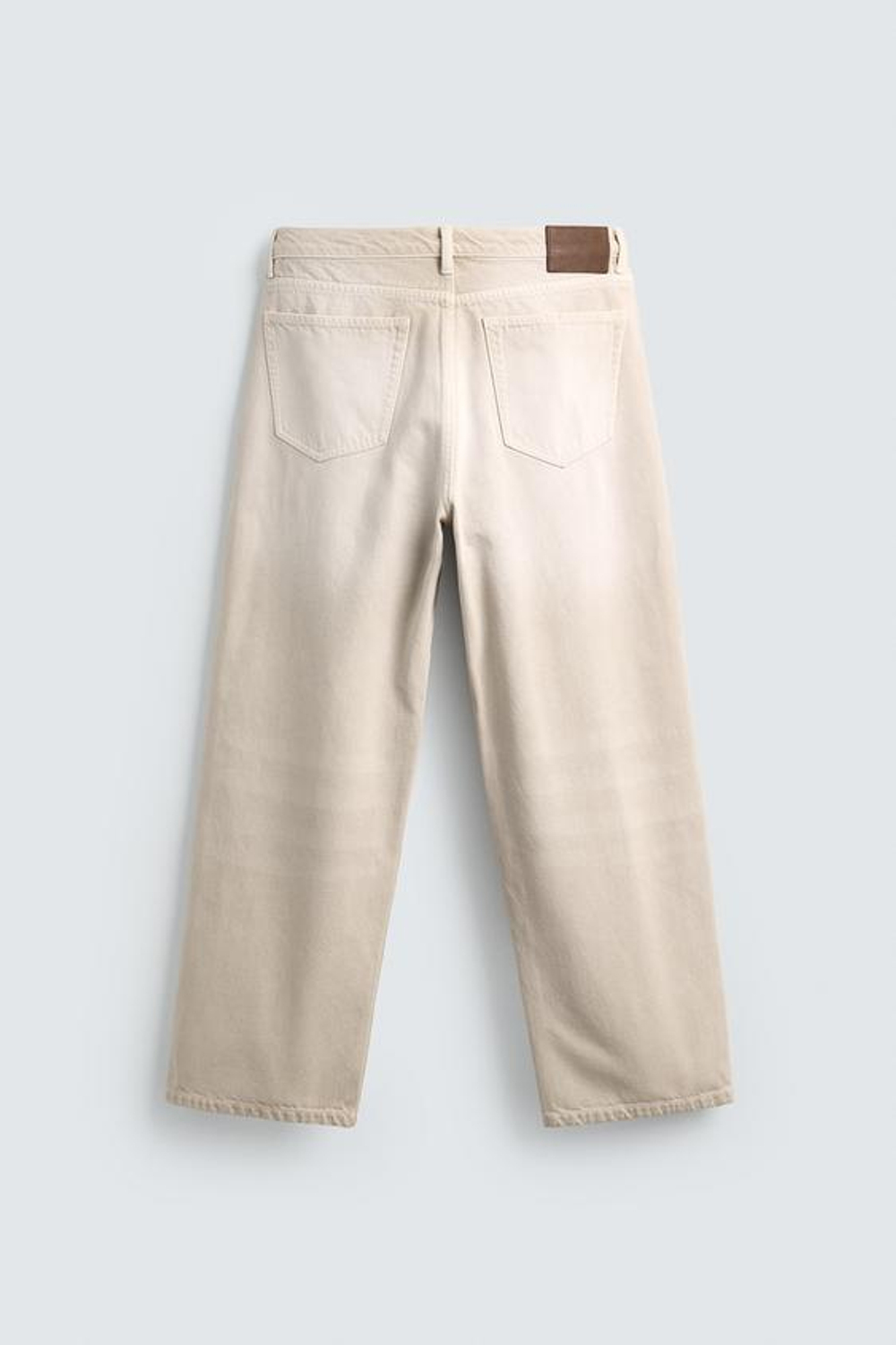 ZARA ДЖИНСЫ BAGGY FIT, ЭКРЮ