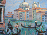 Декоративная гобеленовая наволочка для интерьерной подушки Вечерняя Венеция 68х47