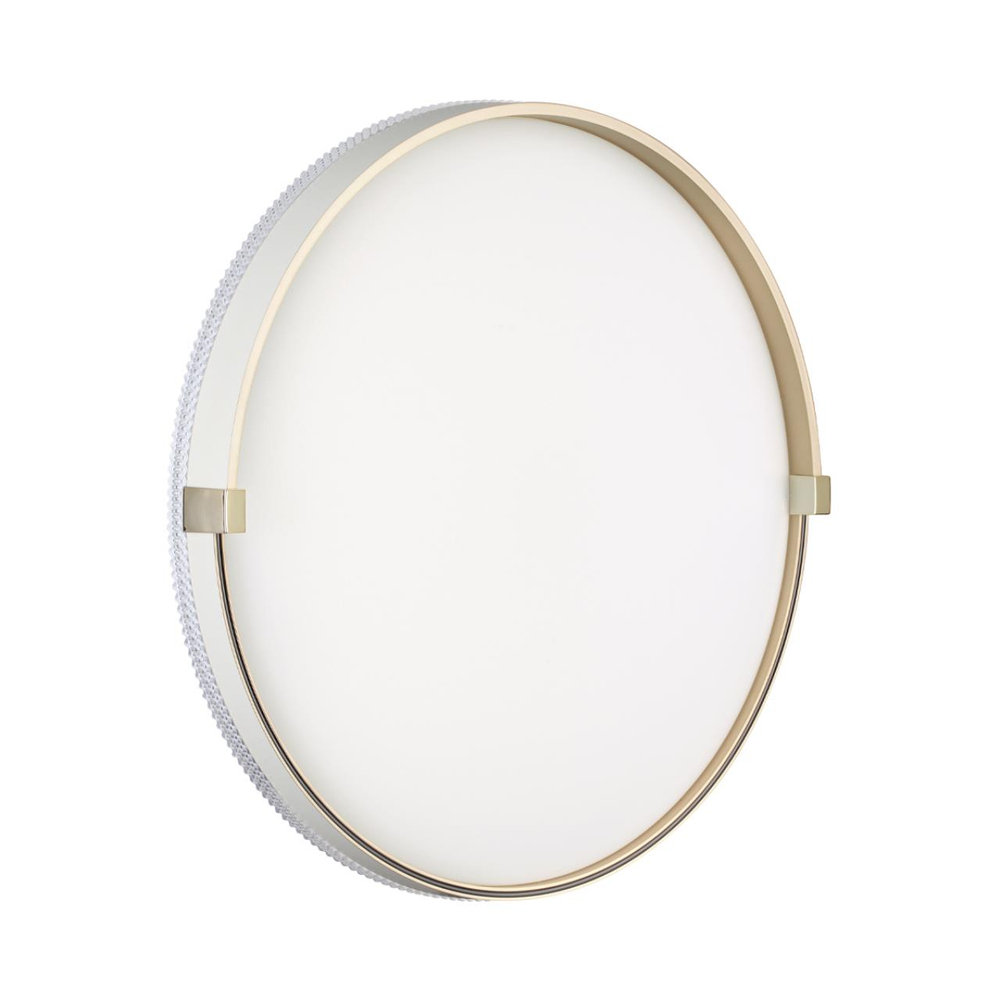 7646/DLN PALE SN 189 Светильник пластик/белый/золотой LED 48Вт 3000/4000/6000К D390 IP43 CCT OLIDI WHITE