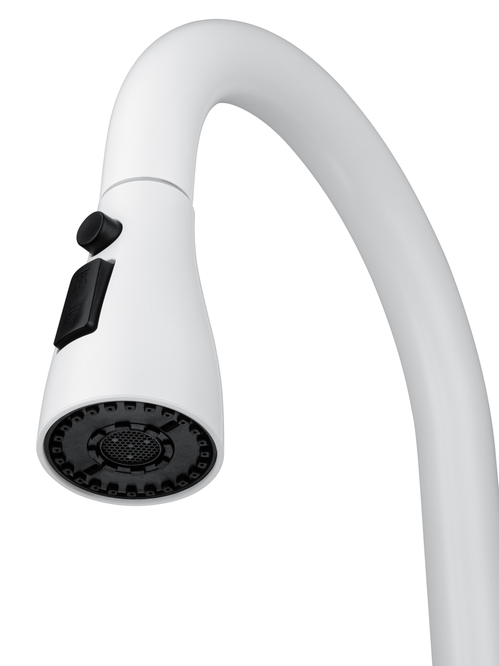 Смеситель для кухни с выдвижным изливом WONZON & WOGHAND, Белый матовый (WW-121E201B-MW)