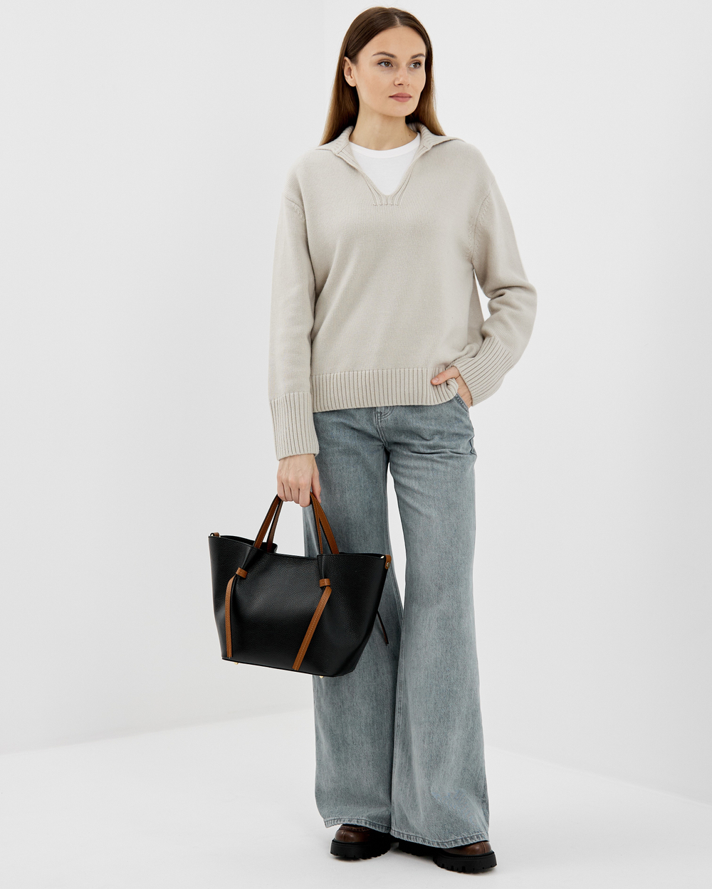 Сумка 525 03 черный/рыжий