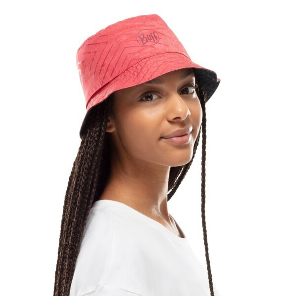 Панама двухсторонняя Buff Travel Bucket Hat Collage Red-Black