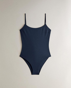 ZARA HOME КУПАЛЬНИК НА ТОНКИХ БРЕТЕЛЯХ, СИНИЙ