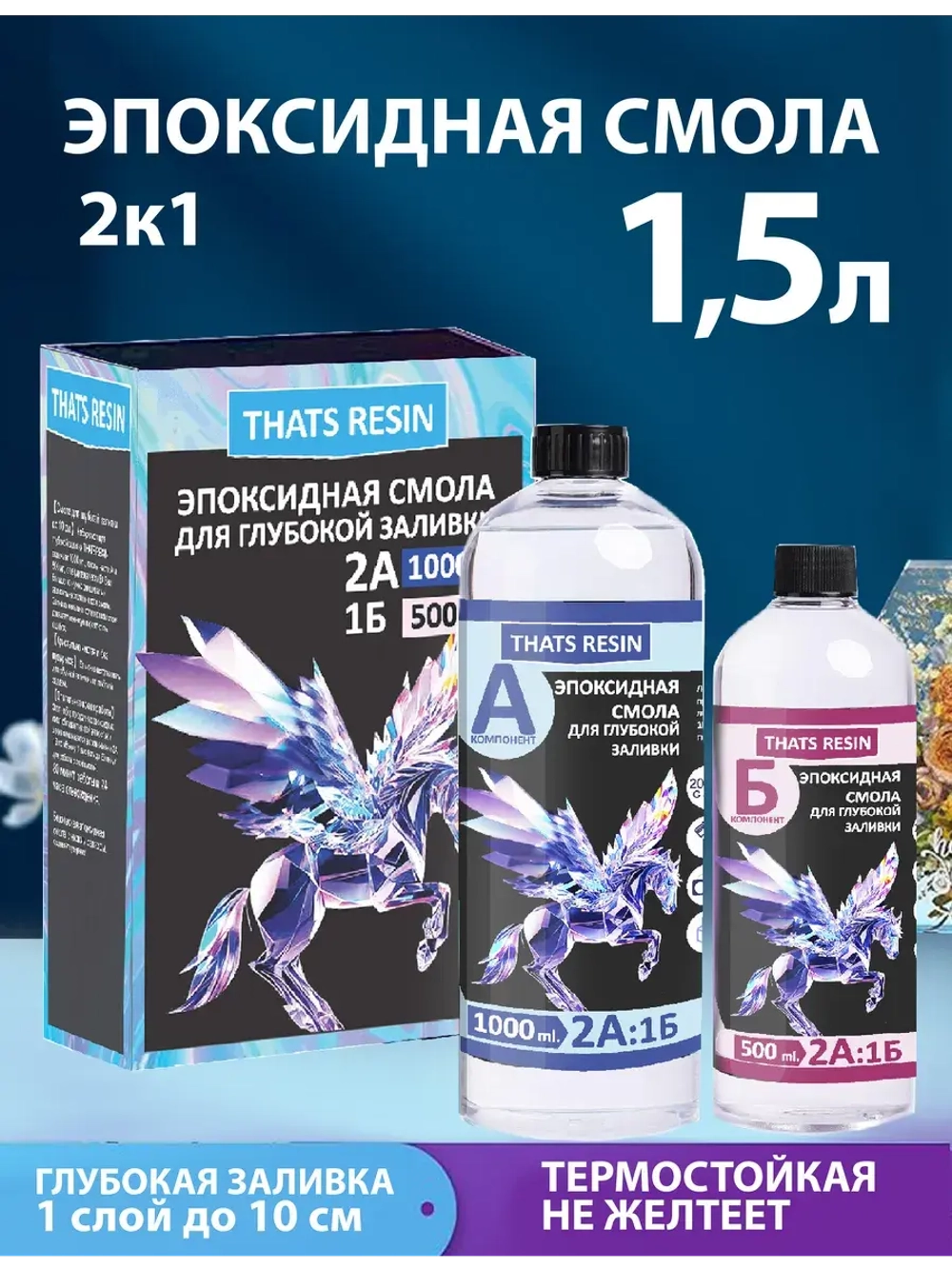 Эпоксидная смола для творчества универсальная 1.5 КГ
