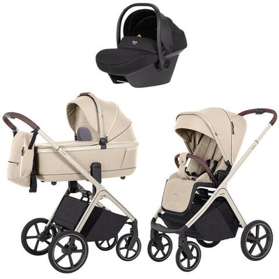 Коляска Carrello Vector CRL-6550 Nova DK791 Black Line 3 в 1 Seashell Beige
