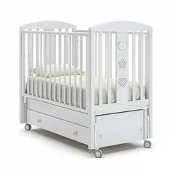 Детская кроватка с продольным маятником Гандылян Дени Люкс Белая