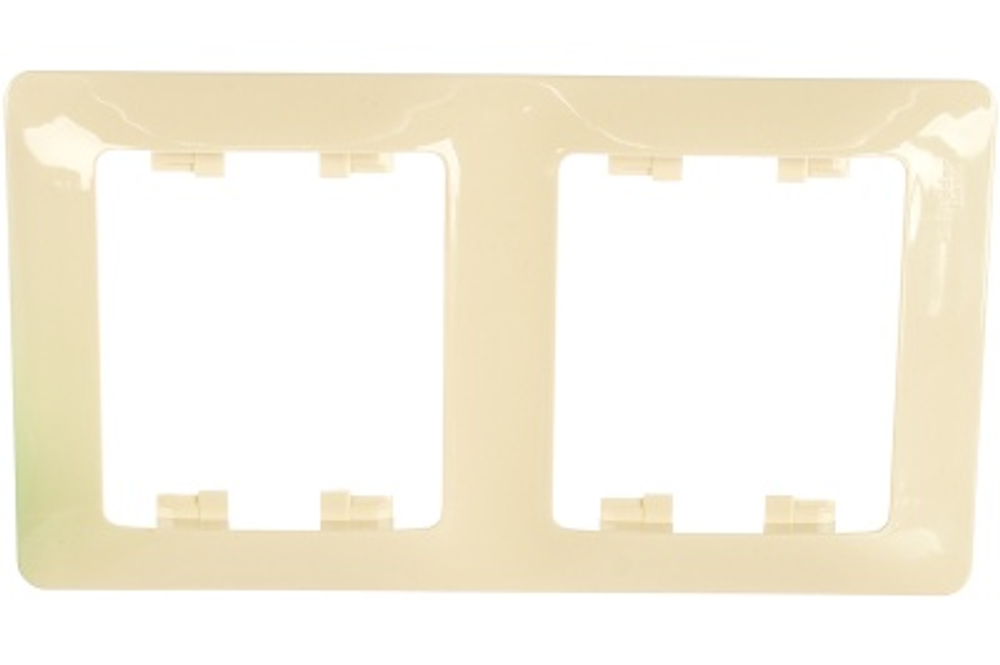 Рамка 2-ая Schneider Glossa вертикальная бежевая