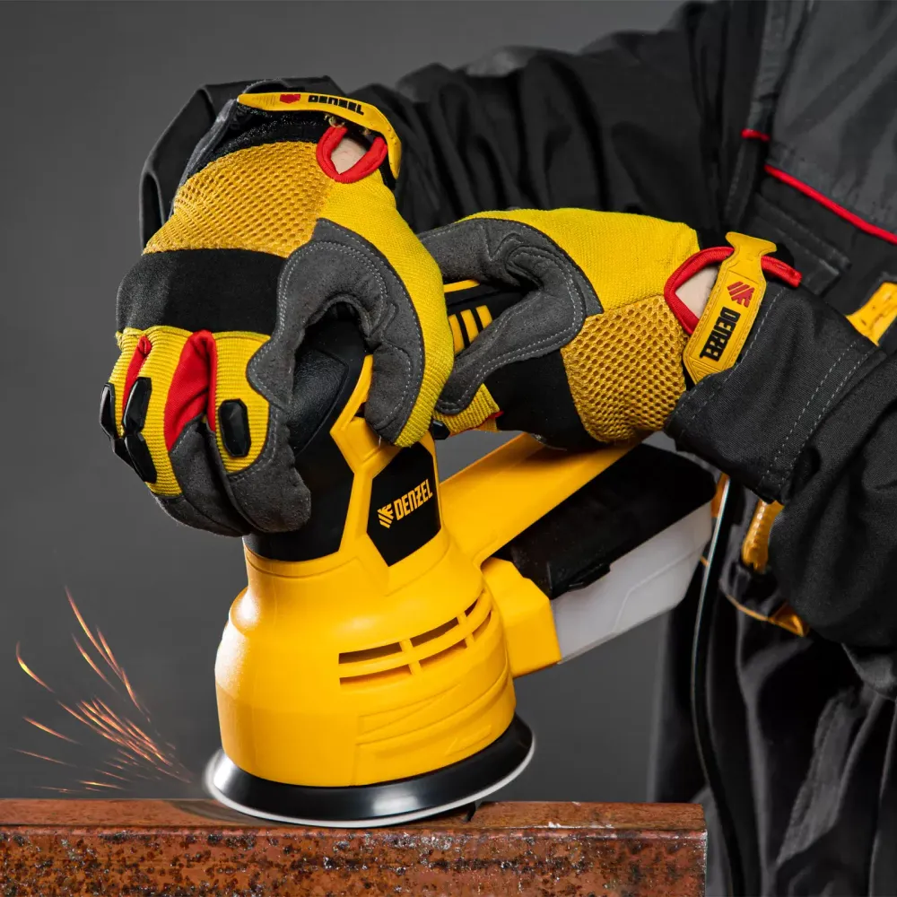 Машина шлифовальная эксцентриковая OS-125, 450 Вт, 6000-12000 об/мин Denzel, 27601