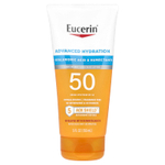 Eucerin, Advanced Hydration, легкий солнцезащитный лосьон, SPF 50, без отдушек, 150 мл (5 жидк. унц.)