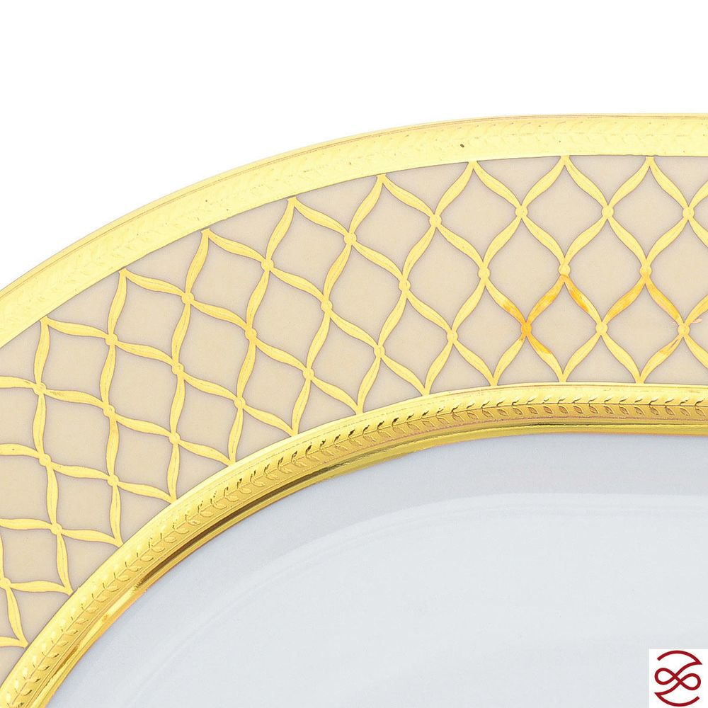 Блюдо овальное Falkenporzellan Valencia Creme Gold 36 см