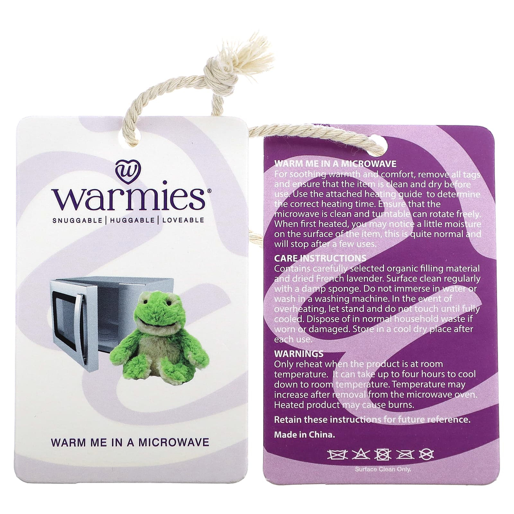 Warmies, Frog, с подогревом, утяжеленный мягкий плюш, 1 шт.