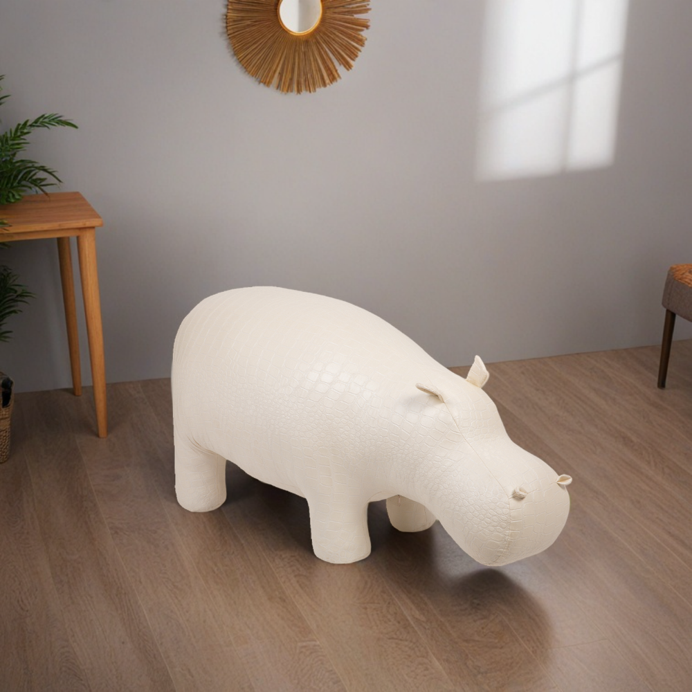 Банкетка Пуф Бегемот Белый малый