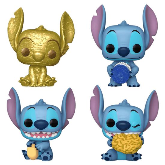 Набор подарочный Funko Pocket POP! Disney Lilo & Stitch Stitch Hanukkah Dreidel Box 4 фигурки 79952 / Набор подарочный Фанко по мотивам мультфильма "Лило и Стич", Стич