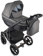 Детская коляска Bexa Ideal Eco 2 в 1 IE06 черный+т.серая кожа
