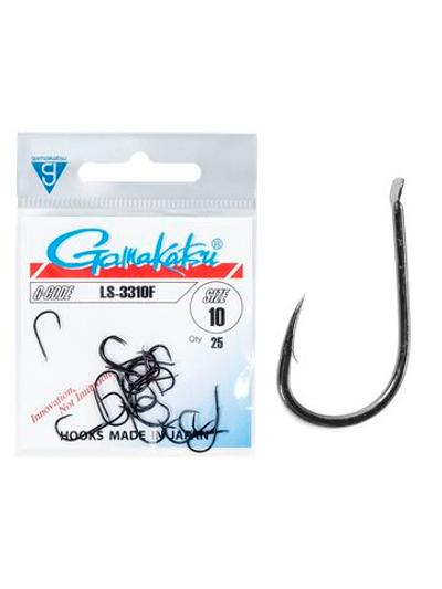 Крючки Gamakatsu LS-3310F HOOKS BLACK размер 10 (упк.25шт.)