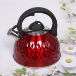 Чайник из нержавеющей стали 3,2 л «Vienna» со свистком, красный
