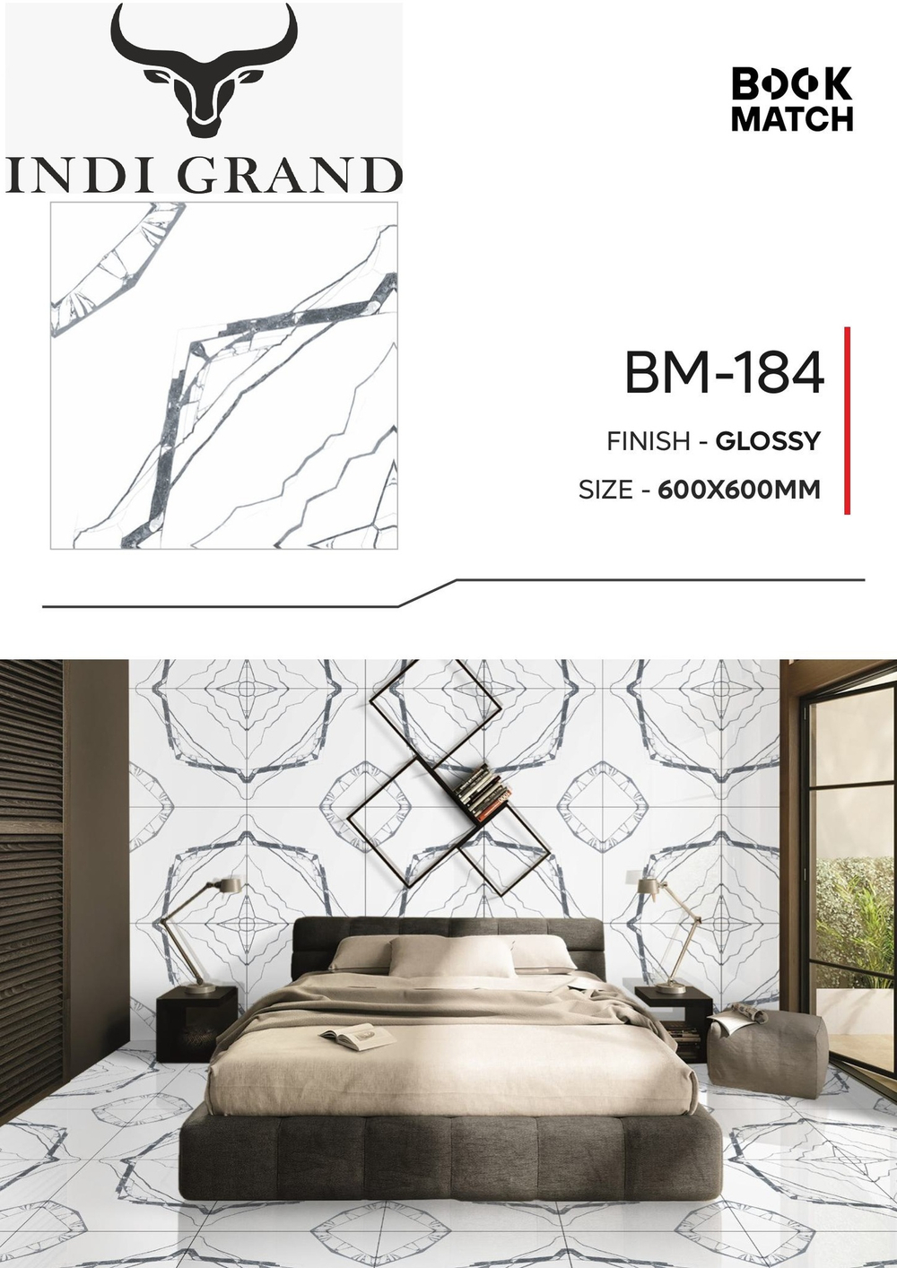 Керамогранит Book Match BM-184 60х60