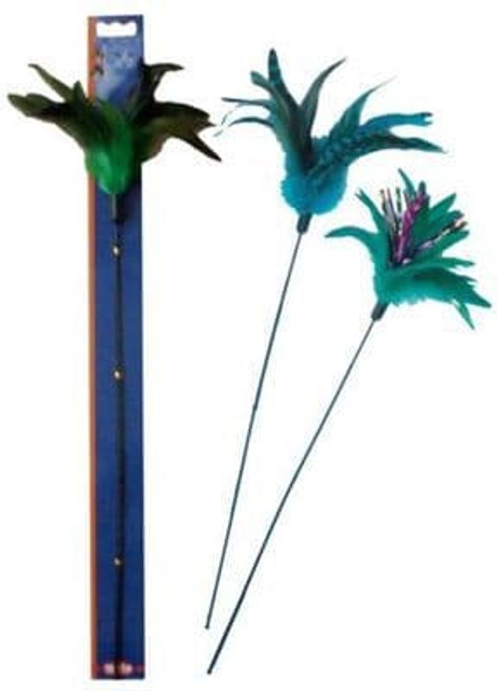 Игрушка д/кошек ДРАЗНИЛКА С ПЕРЬЯМИ 59см Игрушка д/кошек ДРАЗНИЛКА С ПЕРЬЯМИ 59см