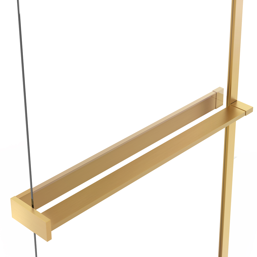 Душевая перегородка Волк-Ин (Walk-In) VSW-1HR900CGG, 900*2000, брашированное золото, стекло тонированное