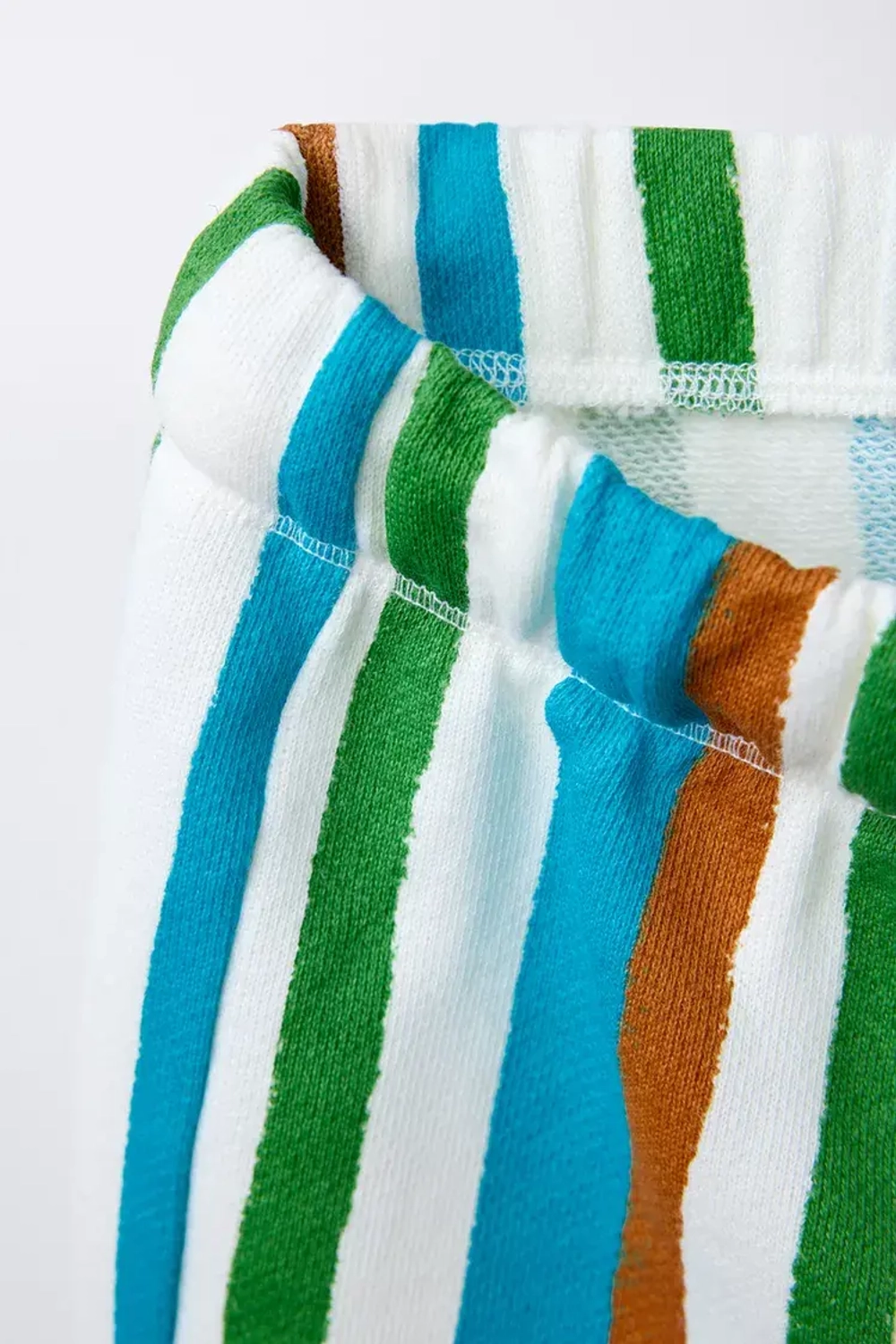 ZARA ШОРТЫ В ПОЛОСКУ С НАШИВКОЙ, РАЗНОЦВЕТНЫЙ