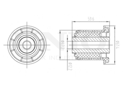 Сайлентблок задний переднего нижнего рычага UNIO RMP-20048