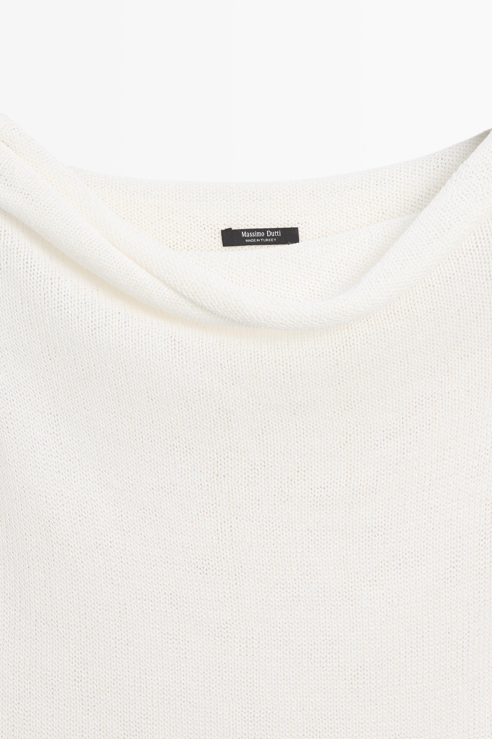 Massimo Dutti Топ без бретелей в рубчик, натуральный/кремовый