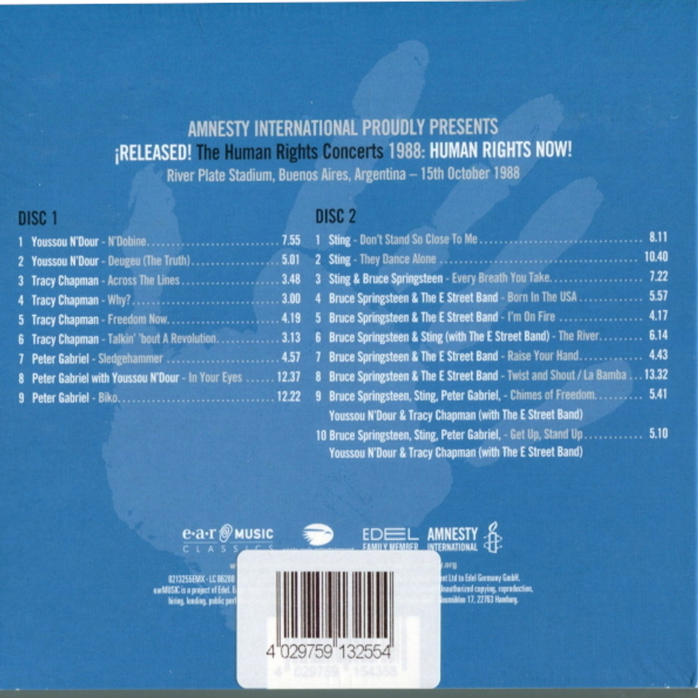 Сборник / Released! The Human Rights Concerts 1988: Human Rights Now! (2CD)