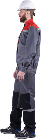 Костюм "КМ-10 Люкс" брюки (серый/красный/черный)