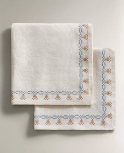 ZARA HOME САЛФЕТКИ ИЗ ЛЬНА (НАБОР ИЗ 2 ШТ.), ЭКРЮ