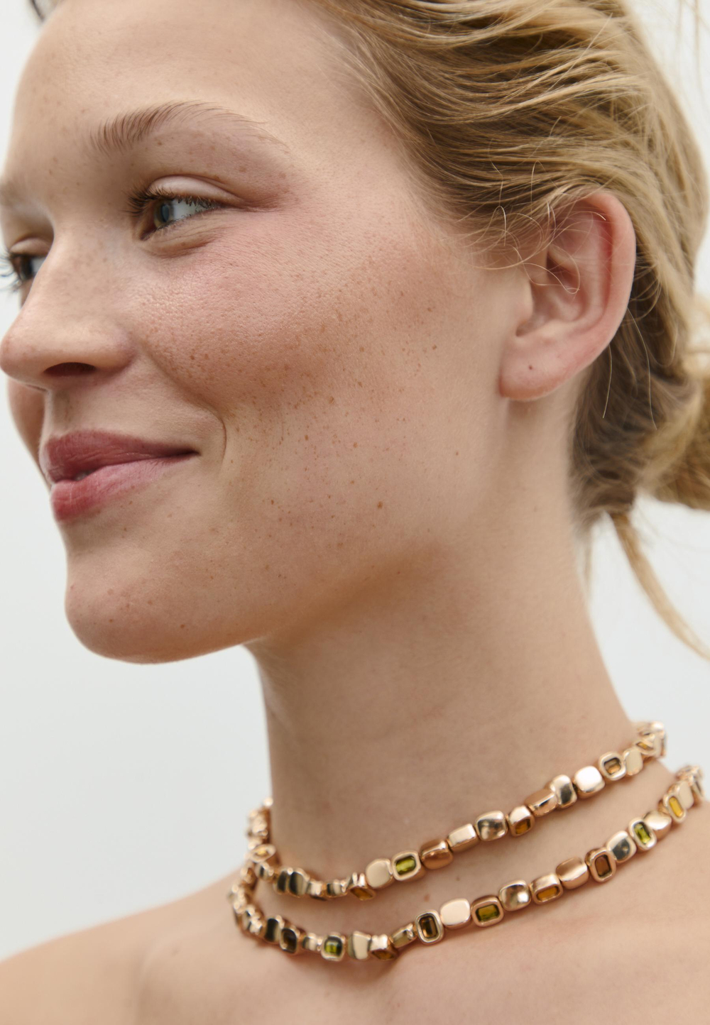 STRADIVARIUS Комплект из 2 ожерелий, золотой