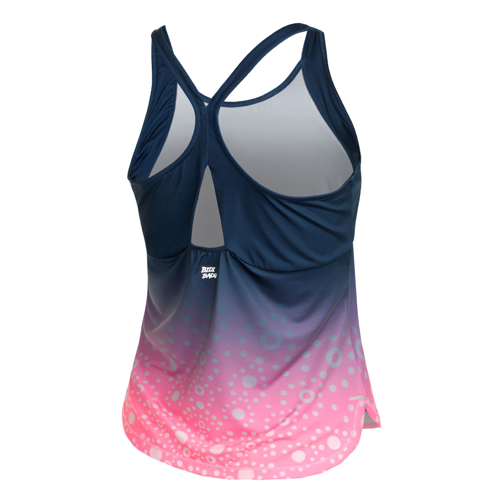 Женская теннисная майка BIDI BADU Colortwist Tank Top Women - Pink, Dark Blue
