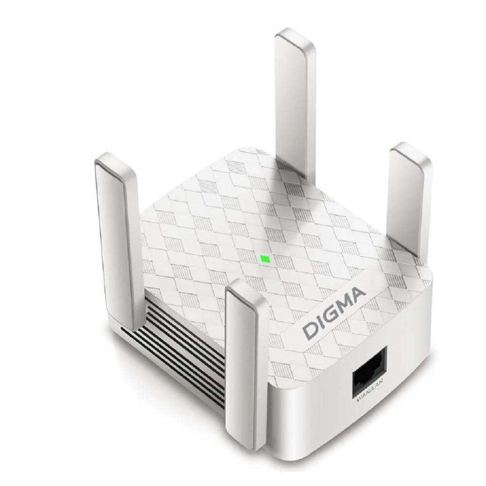 Усилитель Wi-Fi сигнала Digma D-WR310 (D-WR310V2) Повторитель беспроводного сигнала N300 Wi-Fi белый