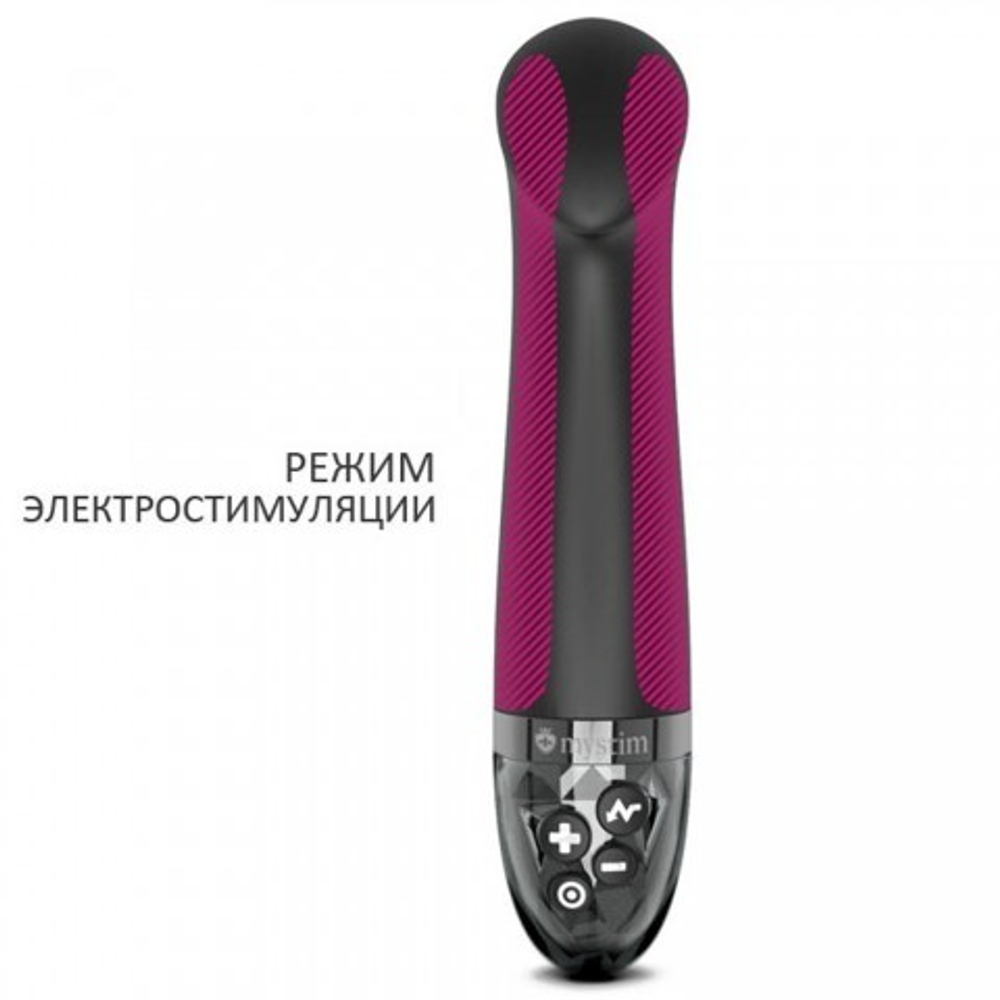 Вибратор Mystim Right on Ron с электростимуляцией, черный