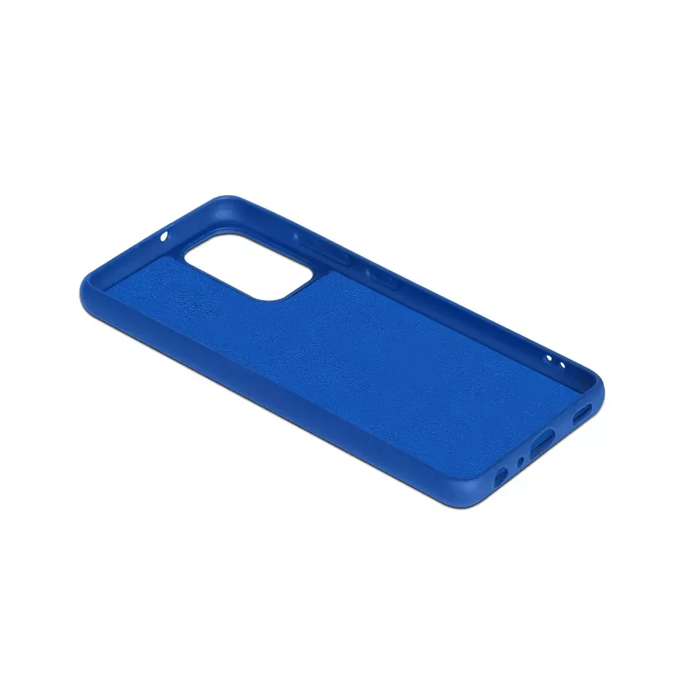 Силиконовый чехол с микрофиброй для Samsung Galaxy A32 blue DF