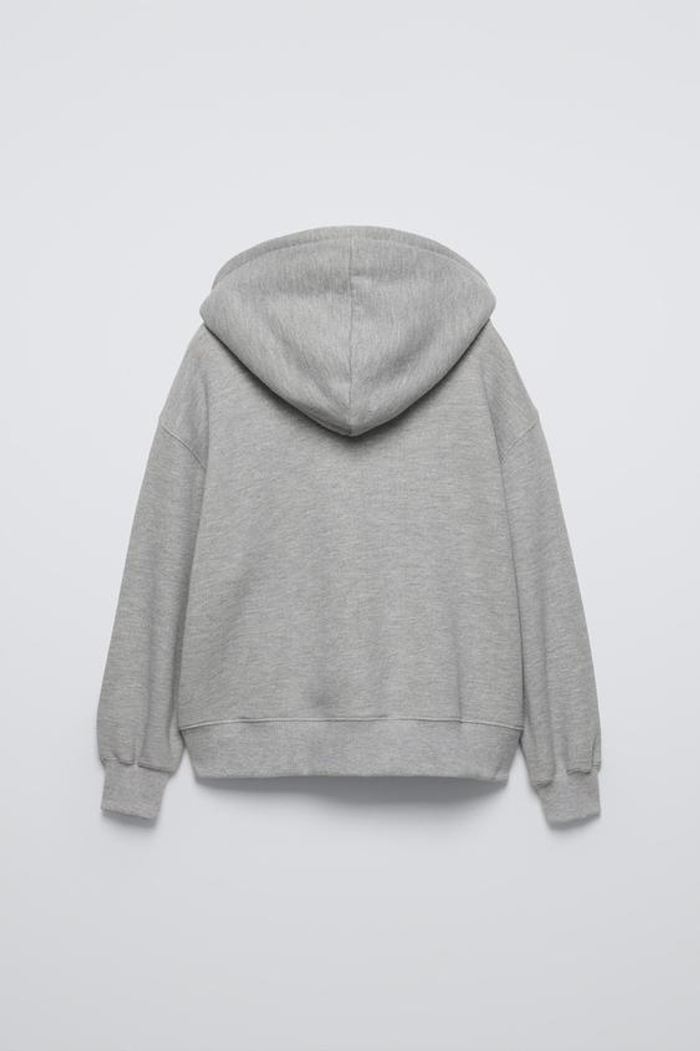 ZARA ХУДИ GARMENT, СЕРЫЙ С МЕЛАНЖЕВЫМ ЭФФЕКТОМ