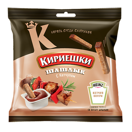 Кириешки Heinzn+соус Шашлык 60 гр