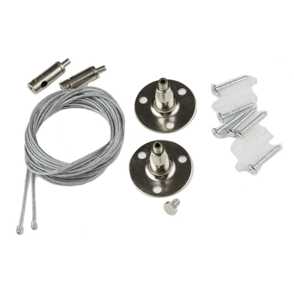 UFB-Q122 H28 SILVER SET02 Набор из 2-х штук для подвесного монтажа однофазных шинопроводов типа G. Серебряный. TM Volpe.