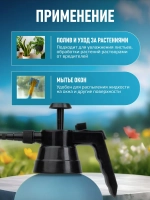 Опрыскиватель садовый ручной для ухода за растениями 2 л синий