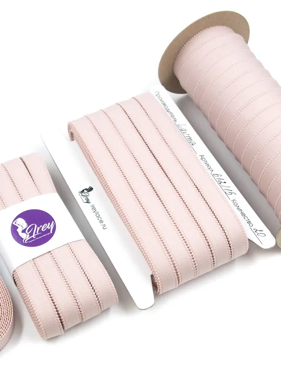 168 612/15 ОПТ Бретель Lauma Fabrics, 15 мм, серебристый пион 168