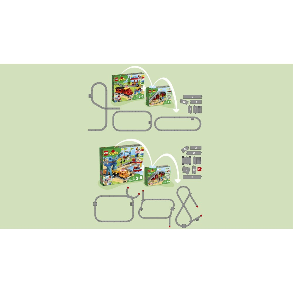 LEGO DUPLO Town — Железнодорожные пути и виадук 10872 / артикул   10872  / GTIN 5702016117240