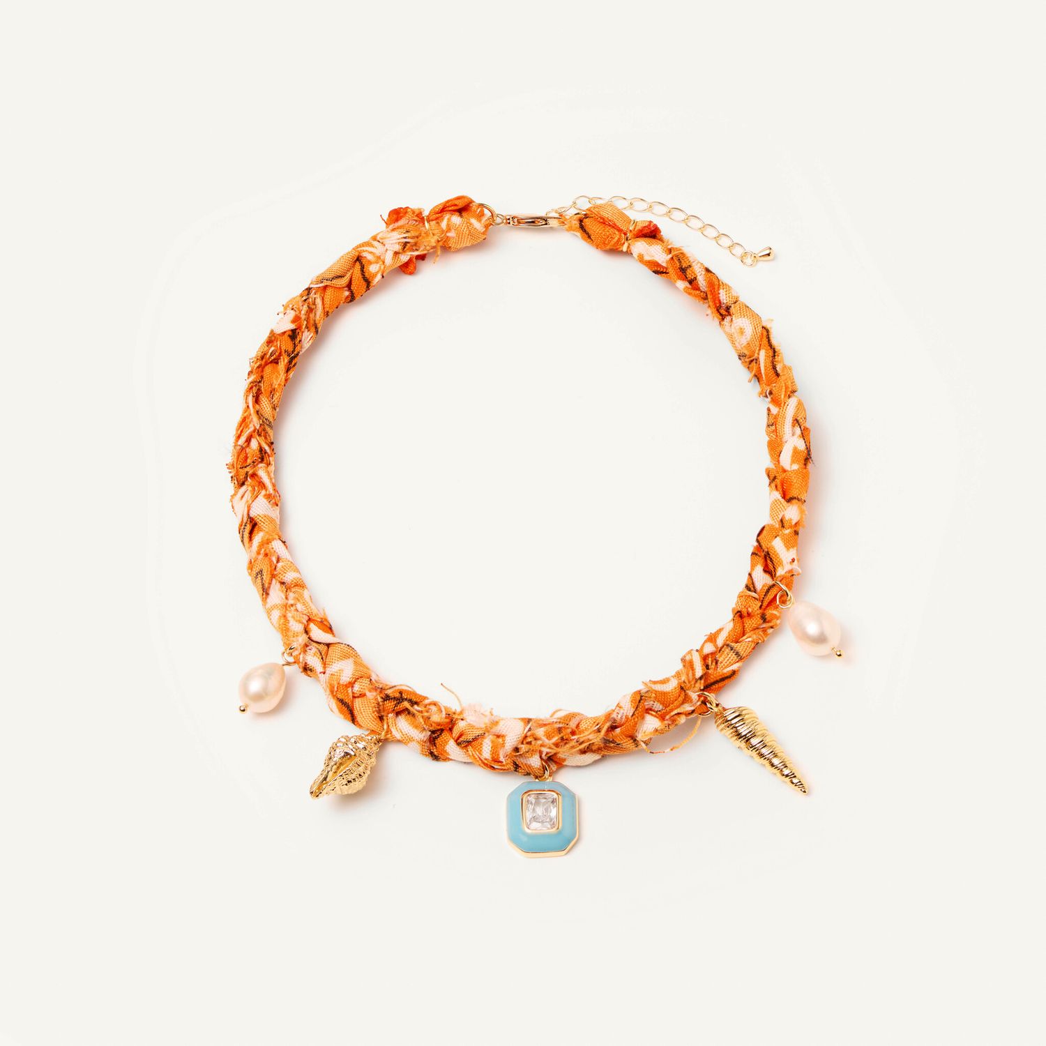 Колье Braded Bandana Necklace - Orange