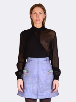 Юбка мини из денима с вышивкой OLA OLA