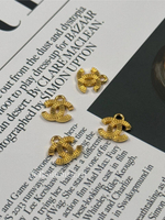 Подвеска золотистая Шан. металлическая рельефная 13,5х13 мм