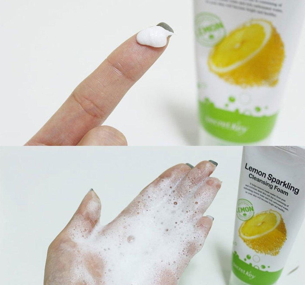Secret Key Lemon Sparkling Cleansing Foam шипучая пенка для умывания с экстрактом лимона