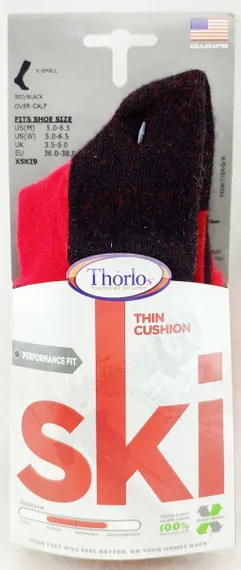Носки горнолыжные THORLO XSKI 462 Over-Calf Red/Black