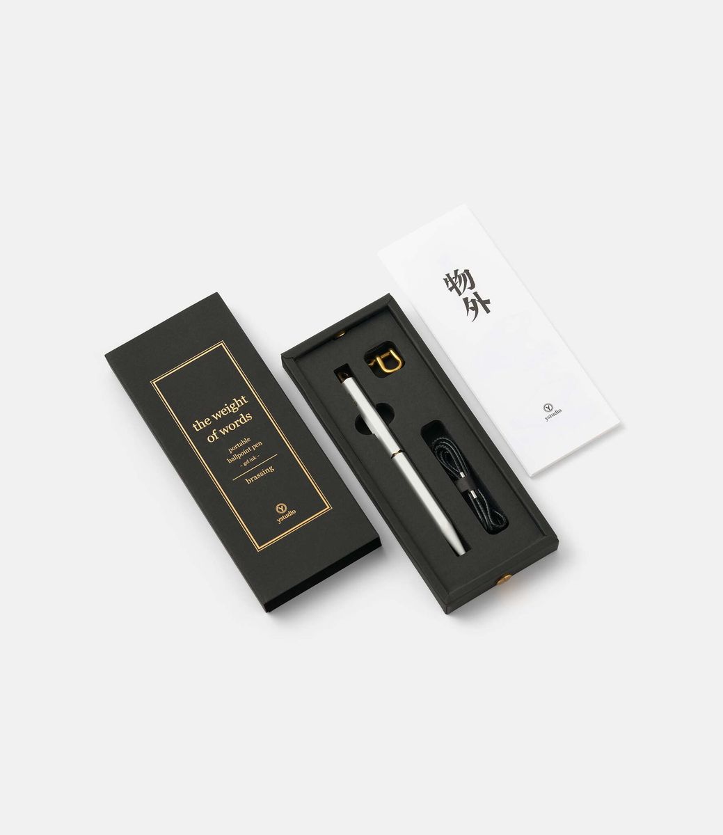 Ystudio Classic Revolve Portable Ballpoint Pen White — портативная ручка