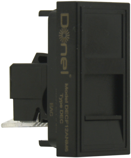 Розетка DEC RJ45 UTP кат.6,  1мод.,  черн. матовая (22.5х45мм)